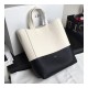 Celine Small Cabas In Grained Calfskin 189813 White/Black