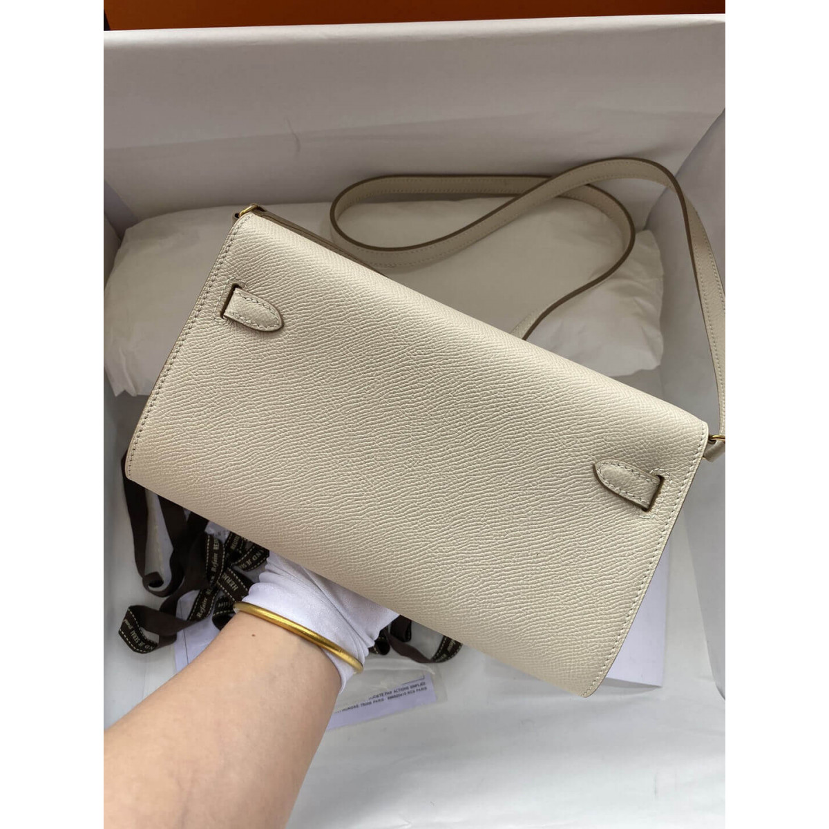 Hermes Kelly Wallet to Go Woc 499041 Off-White