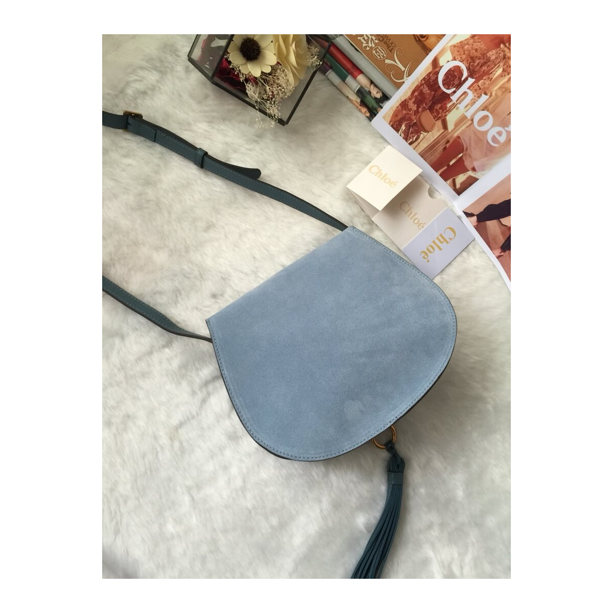 Chloe Mini Marcie Bag in Suede P580