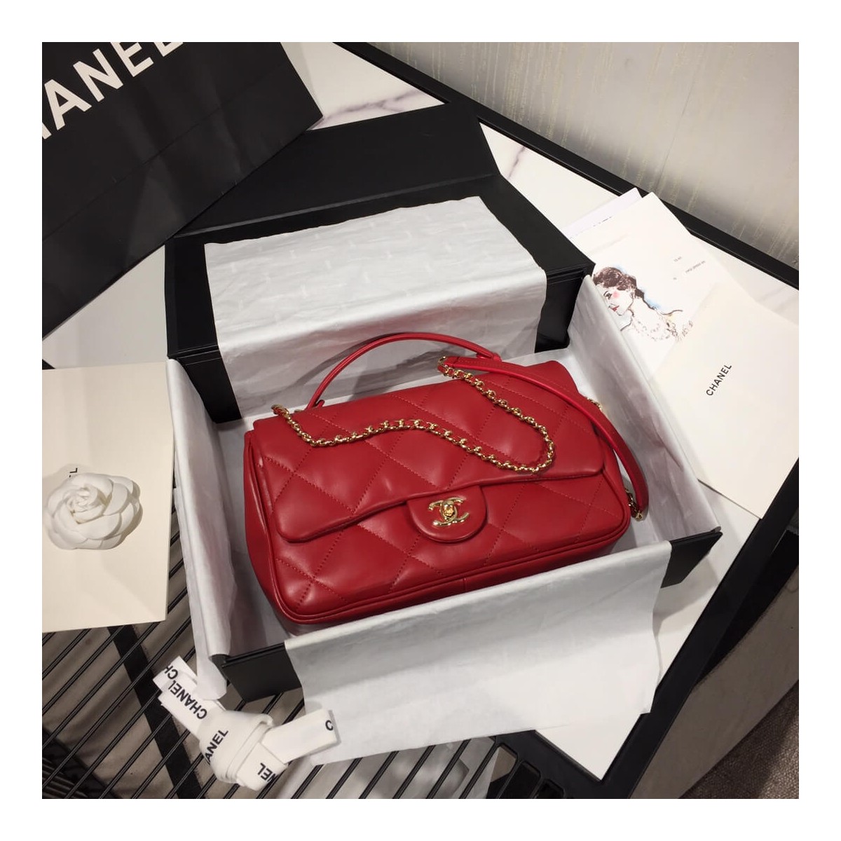 Chanel Large Flap Bag With Handle AS1115