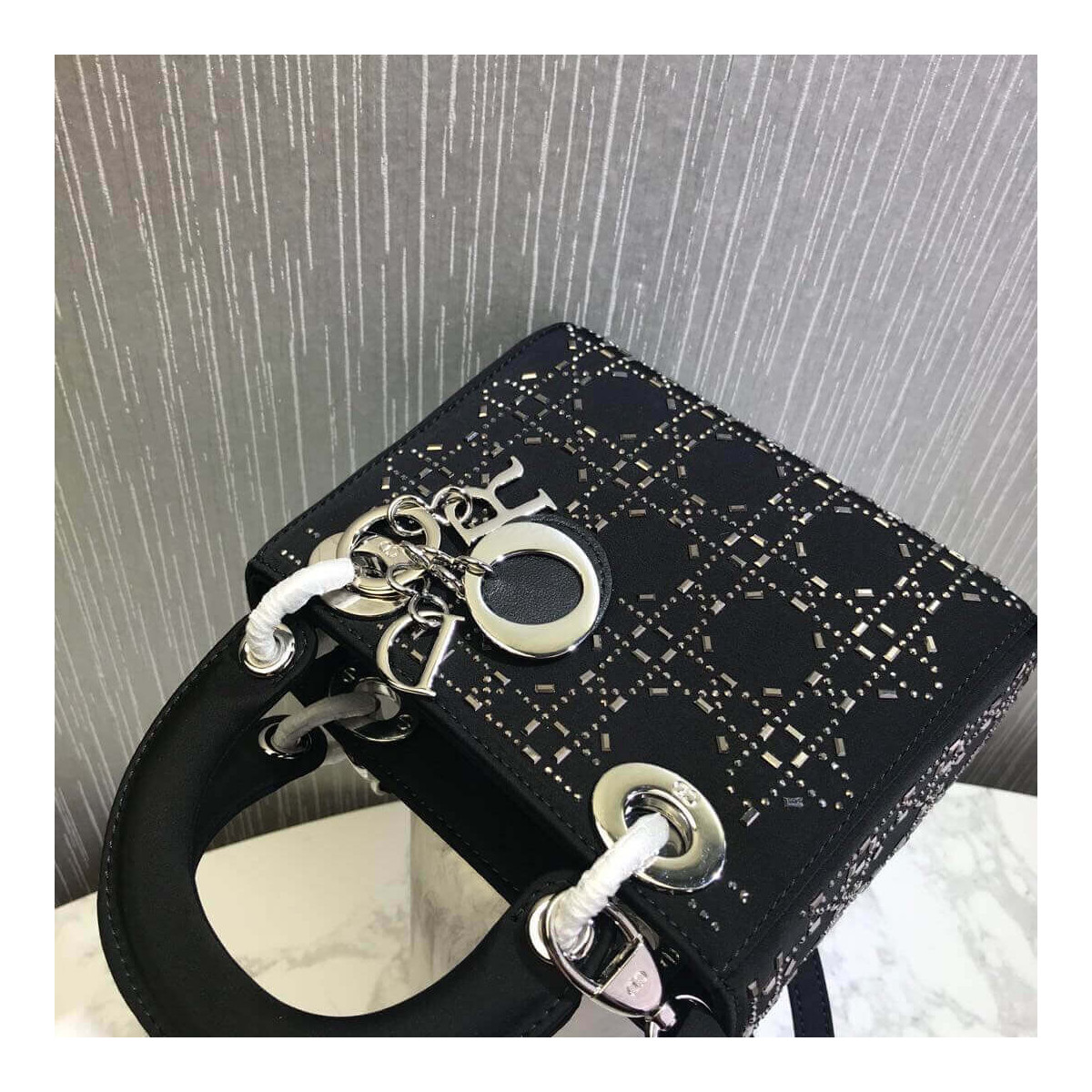 Christian Dior Rhinestones Mini Lady Dior Bag M0500