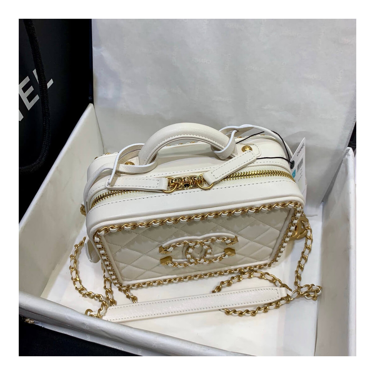 Chanel Chain Around CC Filigree Small Vanity Bag AS1785