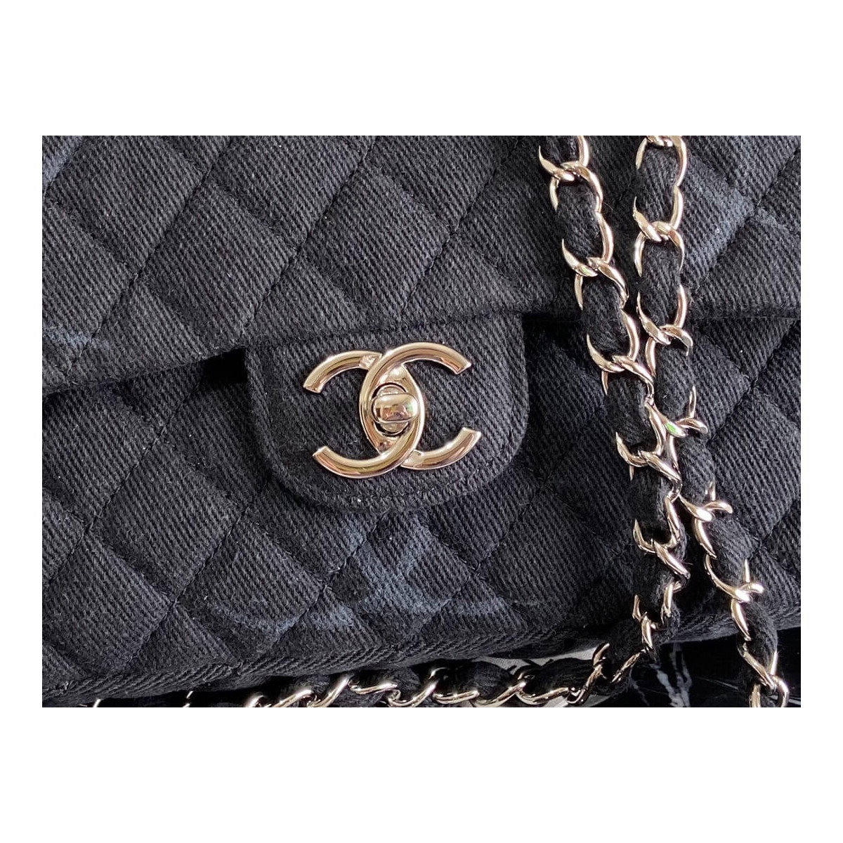 Chanel Denim Classic Flap Medium Bag AS2071