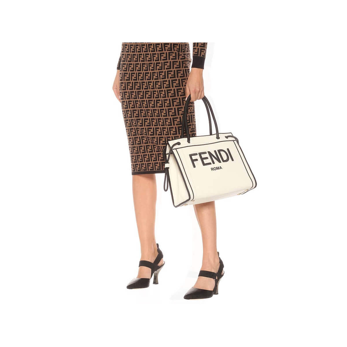 Fendi Roma Canvas Shopper 8BH379