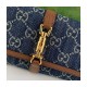 Gucci Jackie 1961 Chain Wallet 652681 in Blue Denim