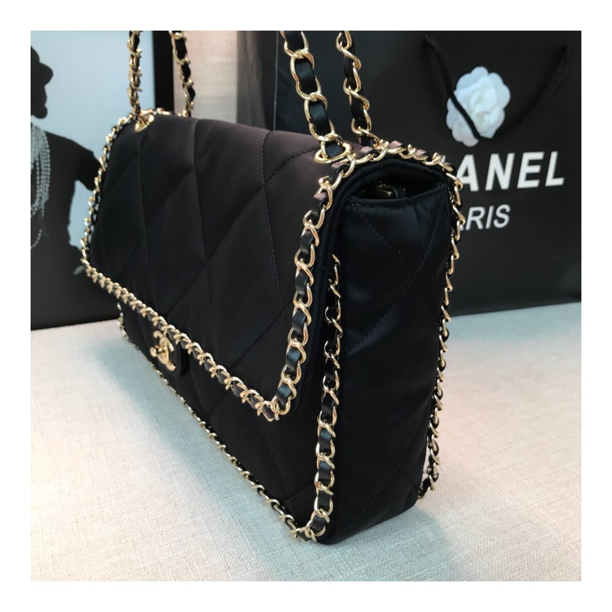 Chanel Satin Flap Bag AS1030