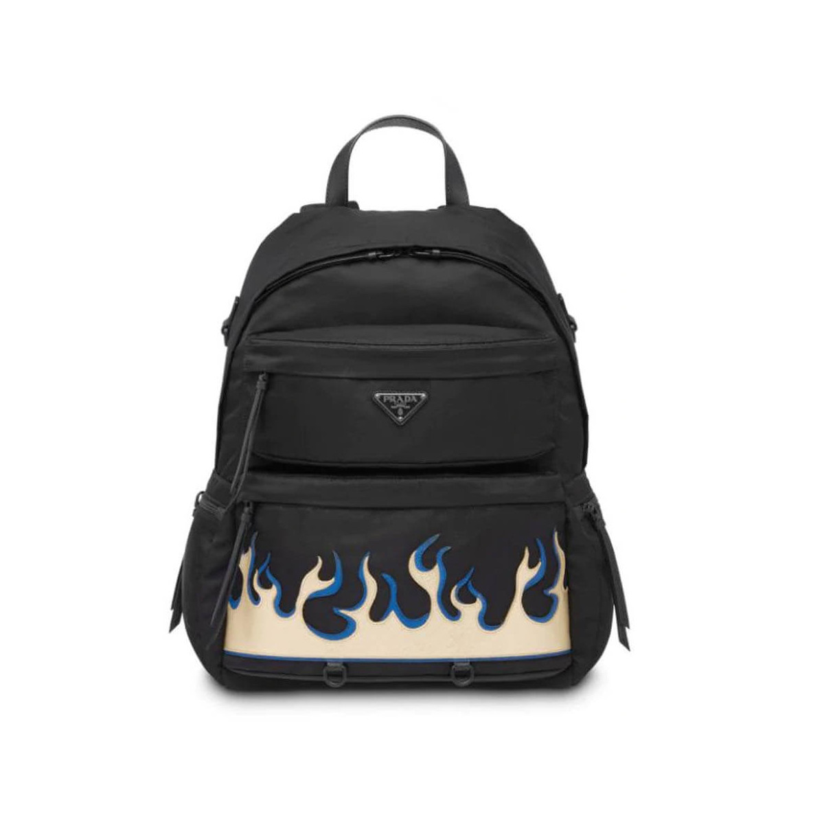 Prada Technical Fabric Flame Print Backpack 2VZ025