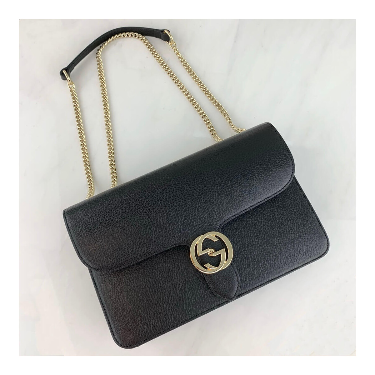 Gucci Interlocking GG Leather Crossbody Bag 28cm 510303