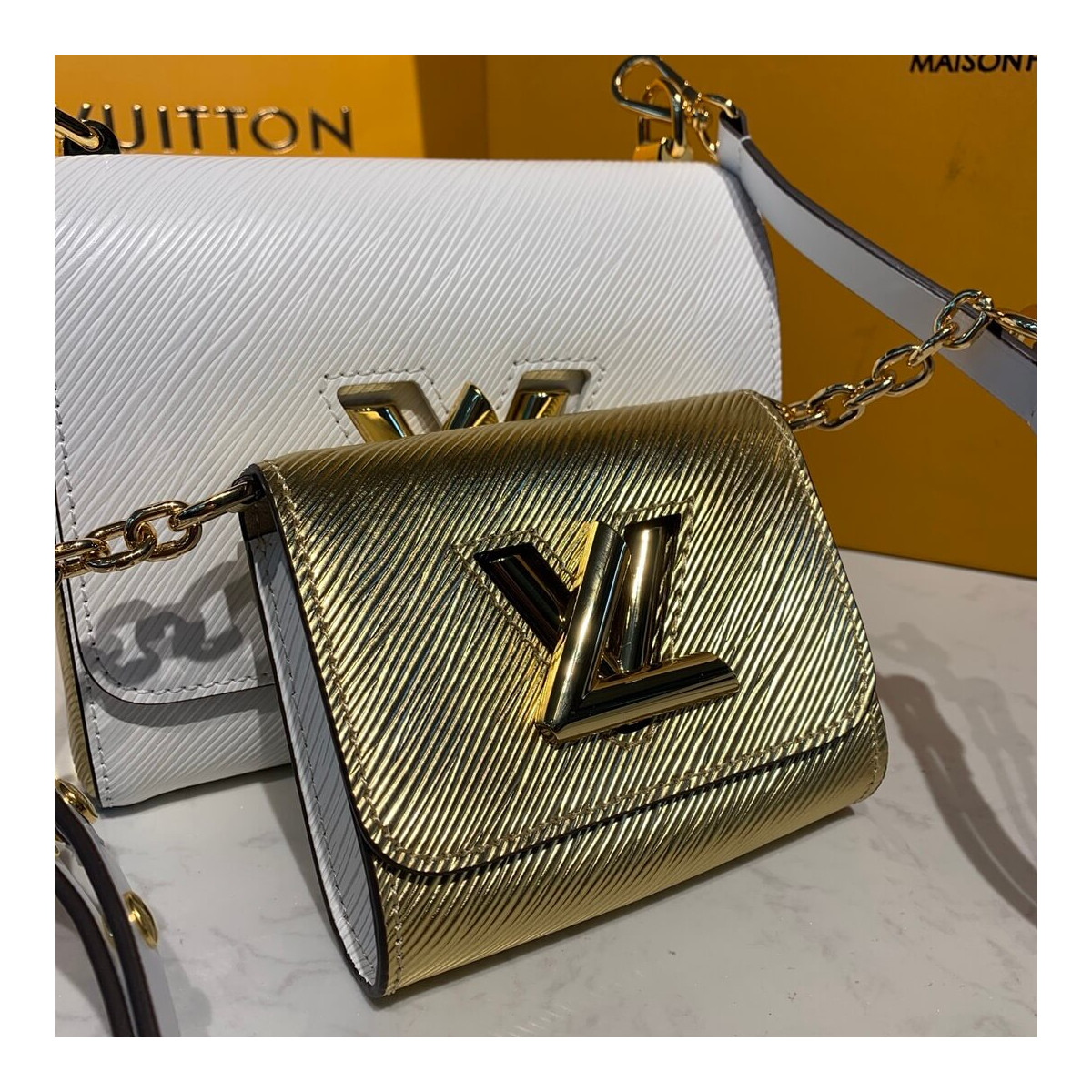 Louis Vuitton Twist PM And Twisty M55685 White/Gold