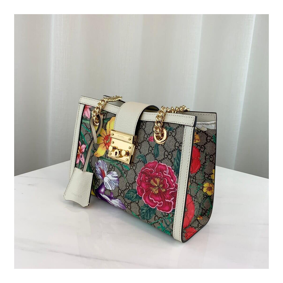 Gucci Padlock GG Flora Small Shoulder Bag 498156