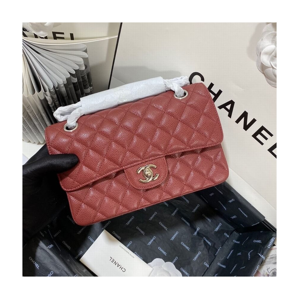 Chanel Small Classic Double Flap Bag A01113 Caviar Calfskin