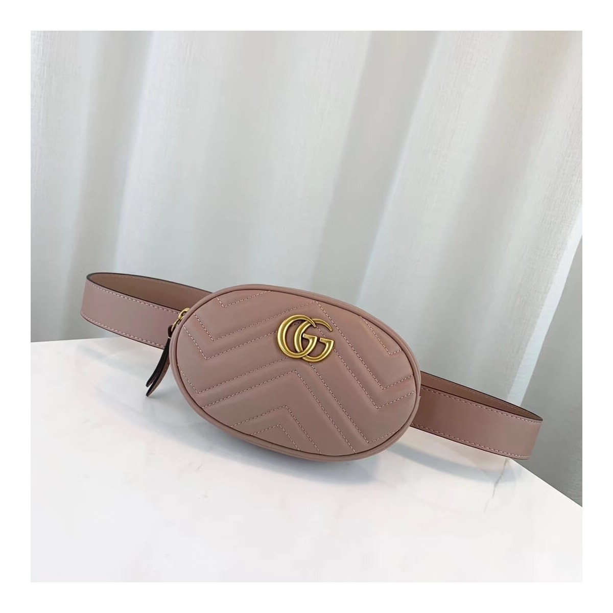 Gucci GG Marmont Matelasse Leather Belt Bag 476434