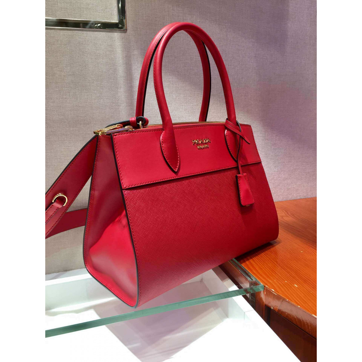 Prada Paradigme Saffiano Leather Bag 1BA102-1