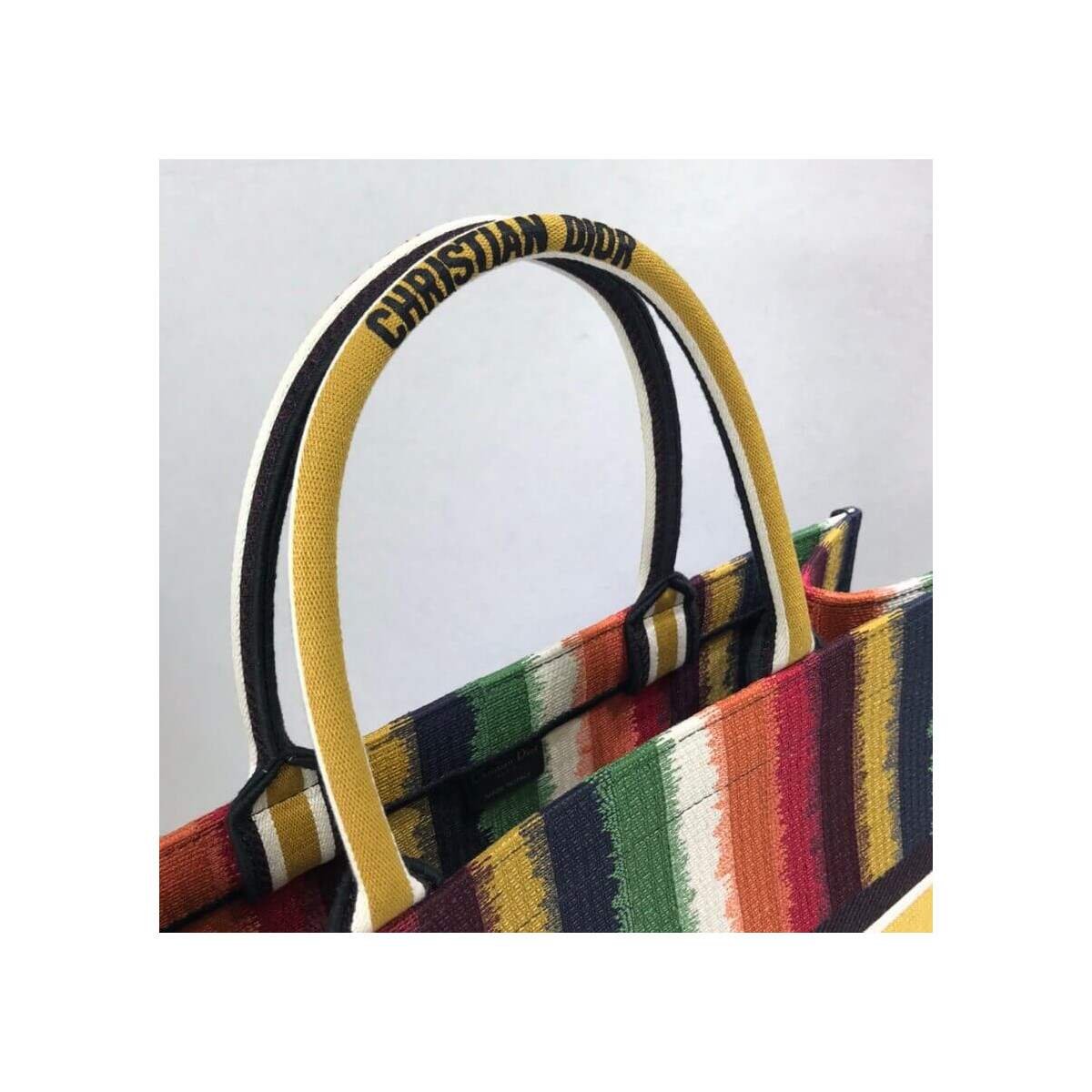 Dior Book Tote Multicolor D-Stripes Embroidery M1286