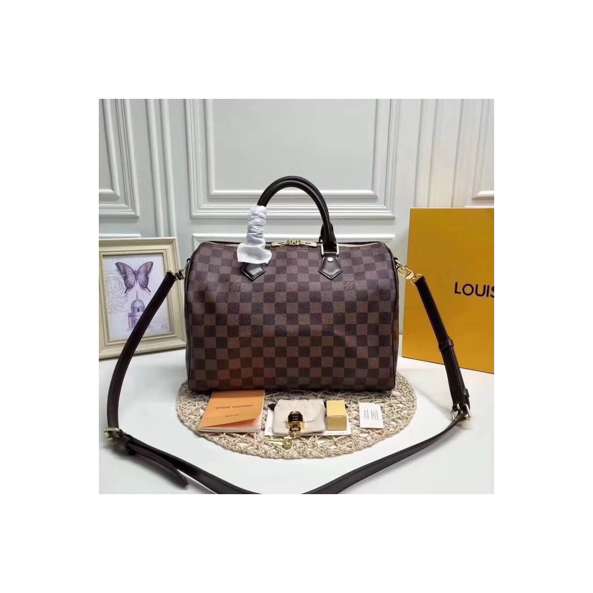 Louis Vuitton Damier Ebene Speedy Bandouliere 30 N41367