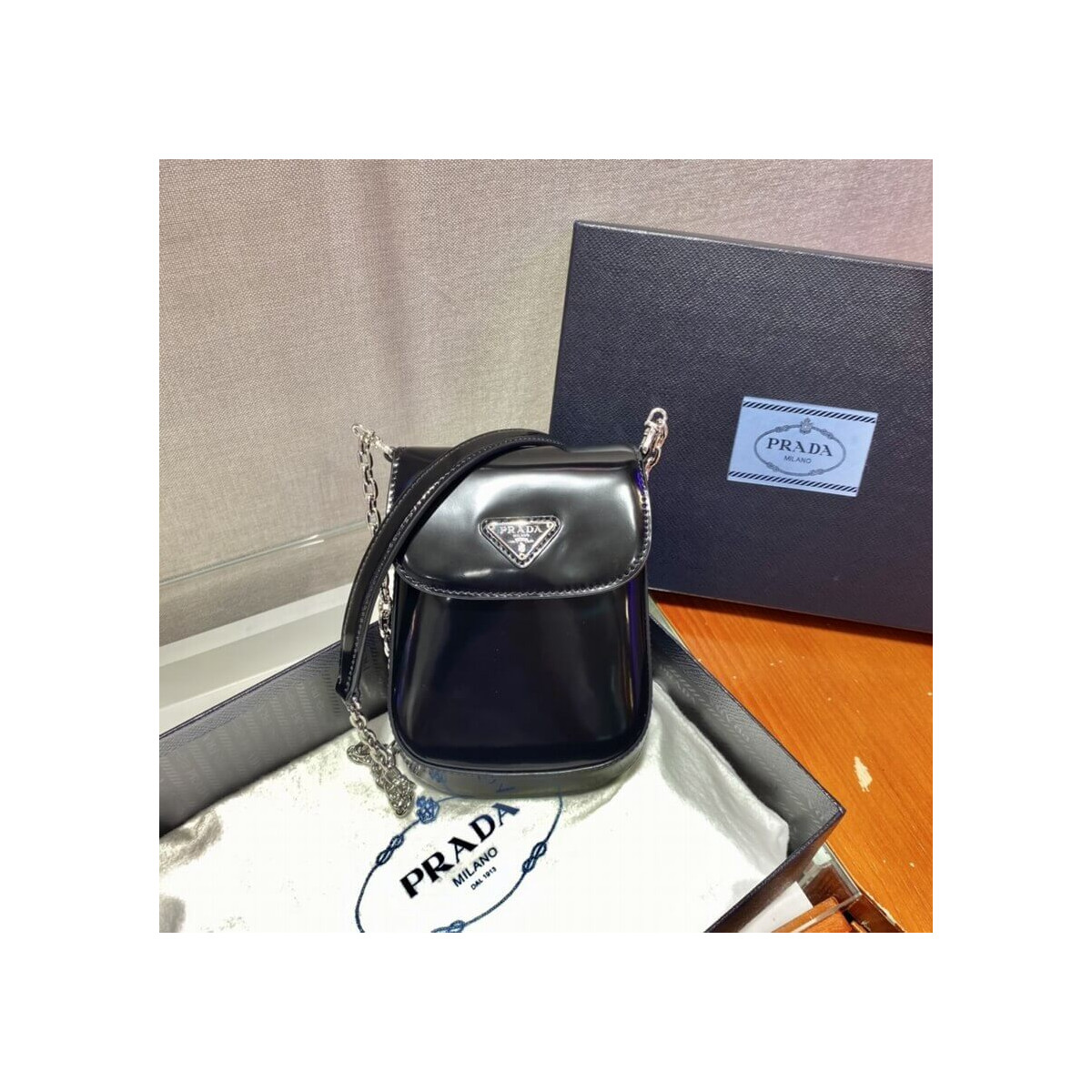 Prada Brushed Leather Mini-Bag 1BH185