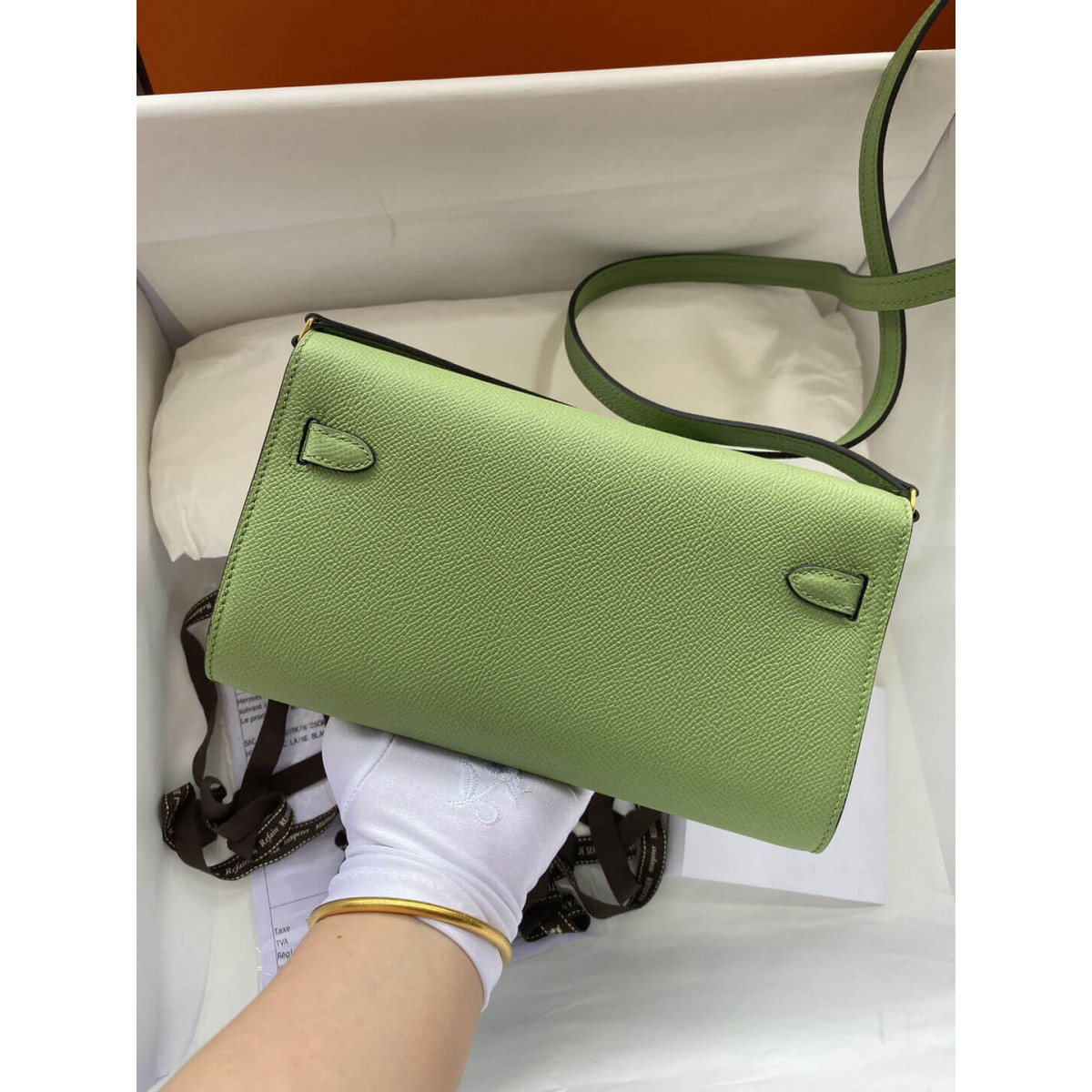 Hermes Kelly Wallet to Go Woc 499041 Green