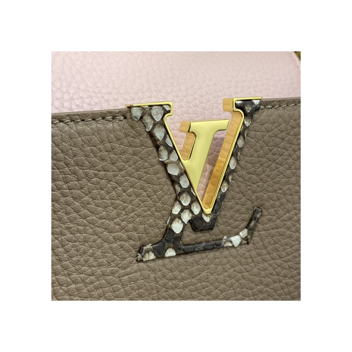 Louis Vuitton Taurillon Leather and Python Capucines MM