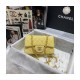 Chanel 20cm Classic Flap Bag in Yellow Tweed 1116