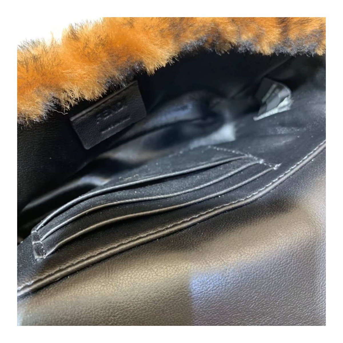 Fendi Sheepskin Mini Baguette Bag 8BS017