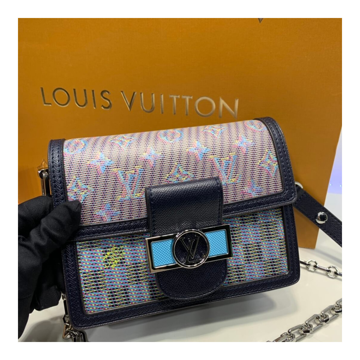 Louis Vuitton Printed Calf Leather Mini Dauphine M55454