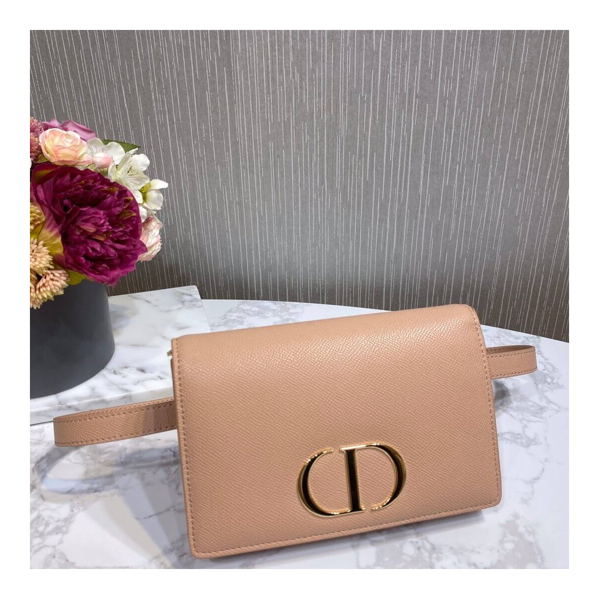 Christian Dior 30 Montaigne 2-In-1 Pouch Grained Calfskin S2086