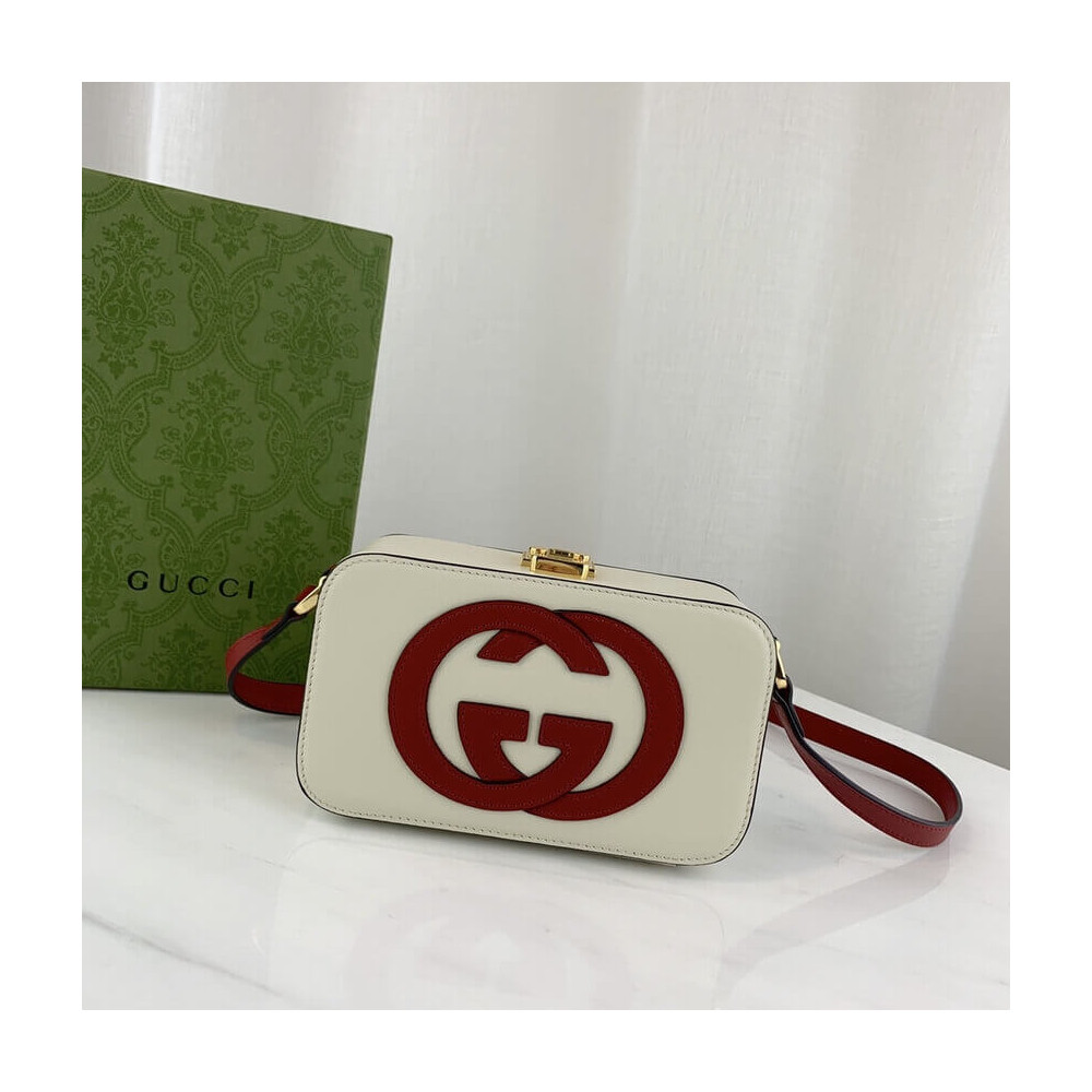 Gucci Interlocking G Mini Bag in White Leather 658230