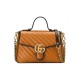 Gucci GG Marmont Small Top Handle Bag 498110 Cognac