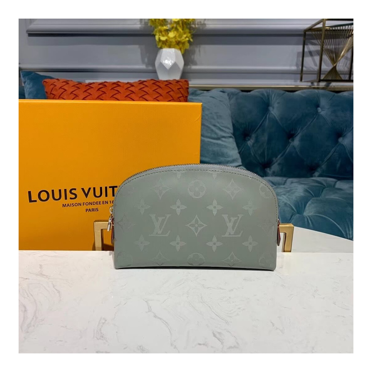 Louis Vuitton Monogram Titanium Canvas Cosmetic Pouch M60024