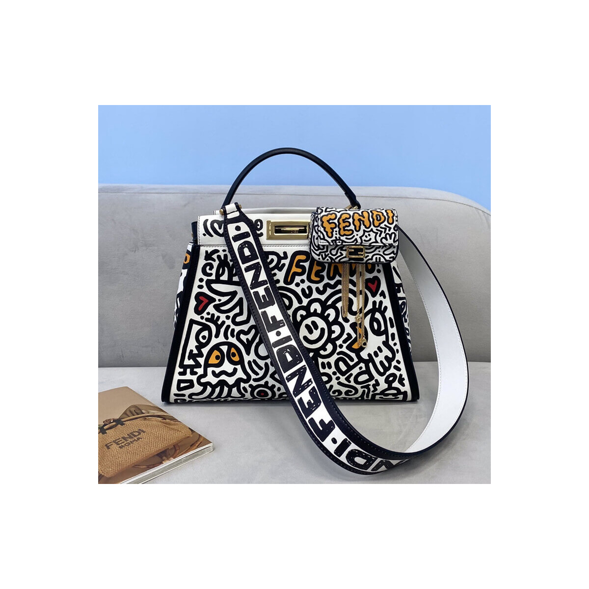 Fendi x Mr. Doodle Peekaboo Bag 8325