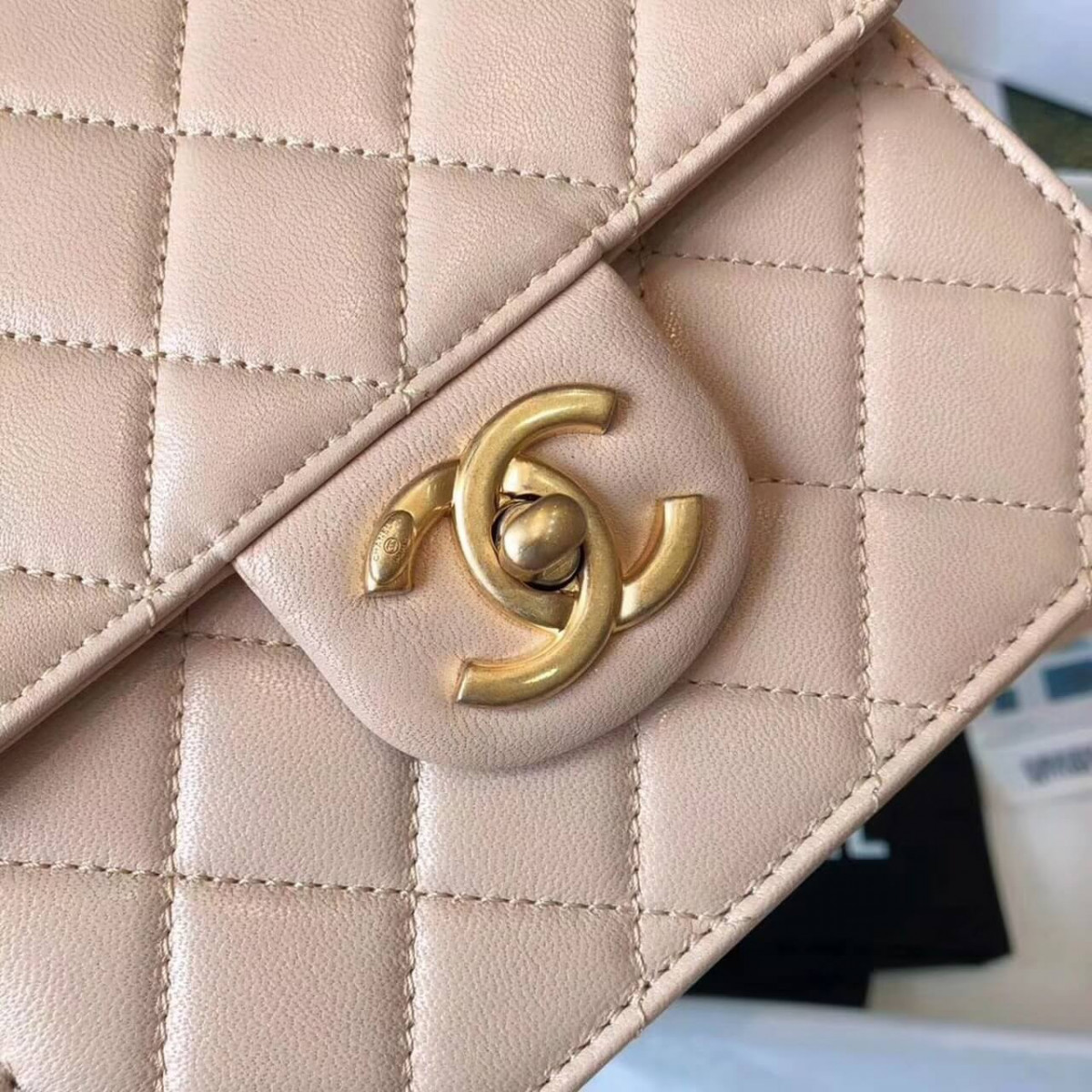 Chanel Small Pearl Chain Flap Bag AS0584