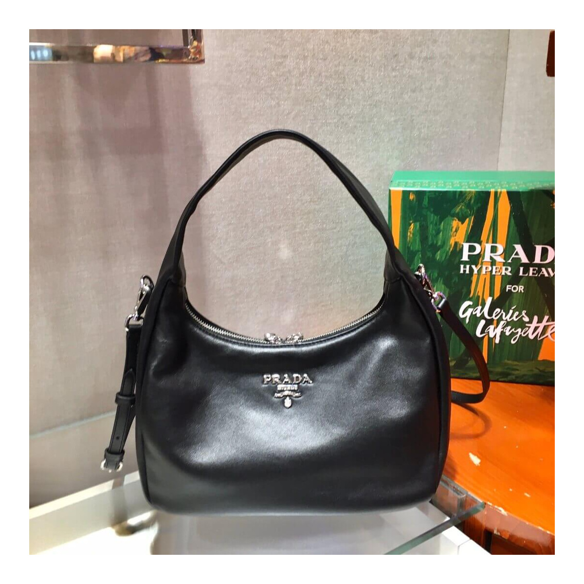 Prada Calf Leather Hobo Bag 26cm 1BC132