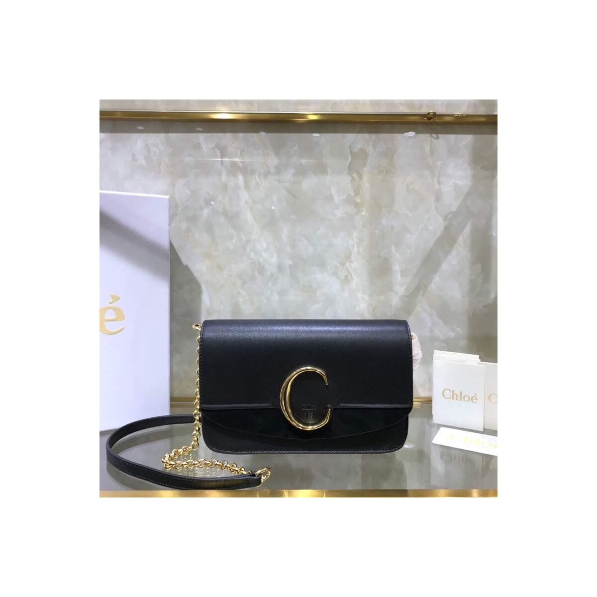 Chloe C Clutch With Chain S1159