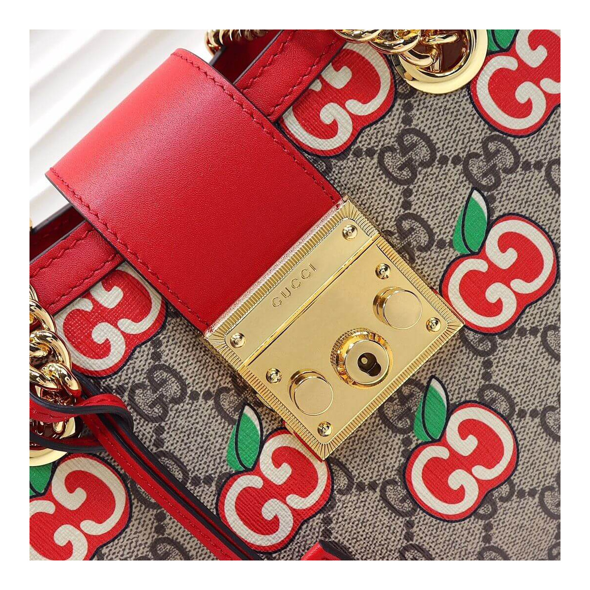 Gucci GG Apple Print Small Shoulder Bag 498156