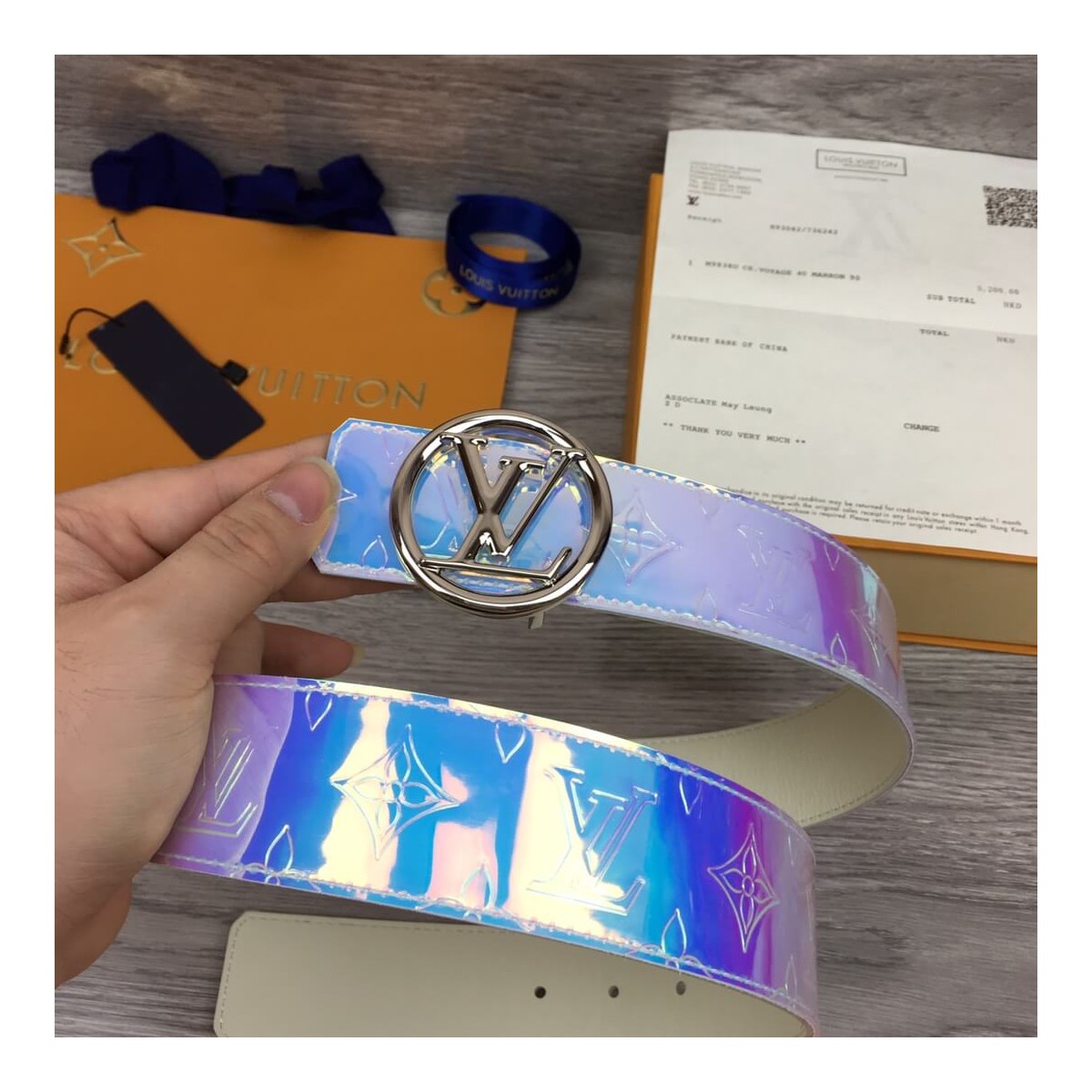 Louis Vuitton 40mm LV Prism Belt M0165