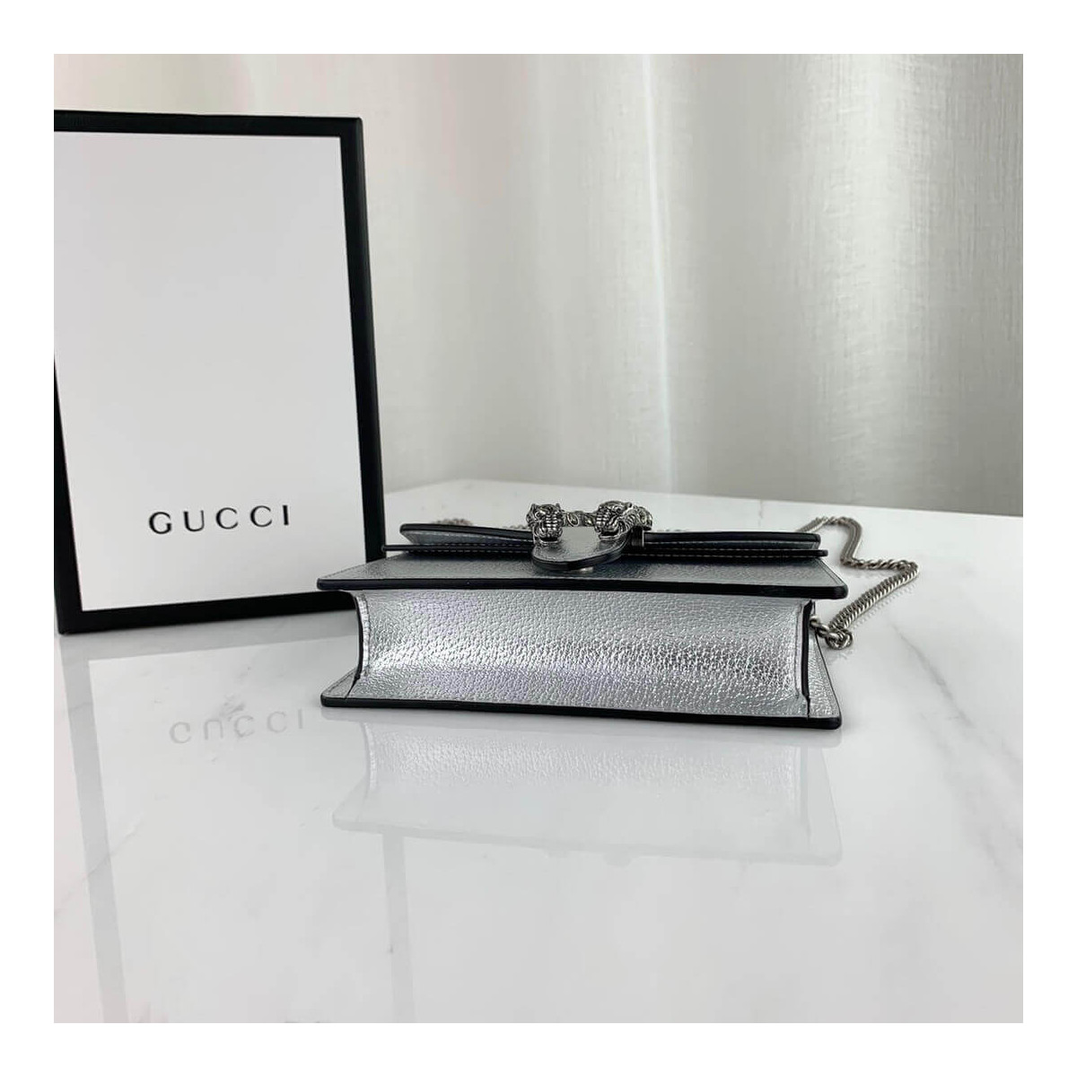 Gucci Silver Dionysus Super Mini Bag 476432