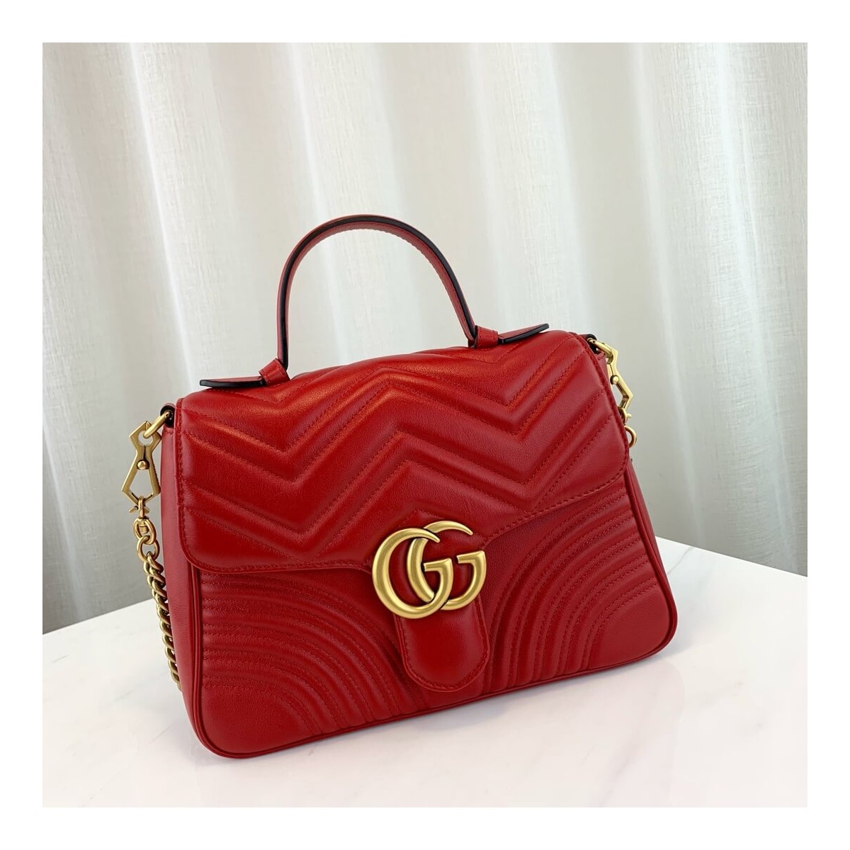 Gucci GG Marmont Matelasse Top Handle Bag 498110