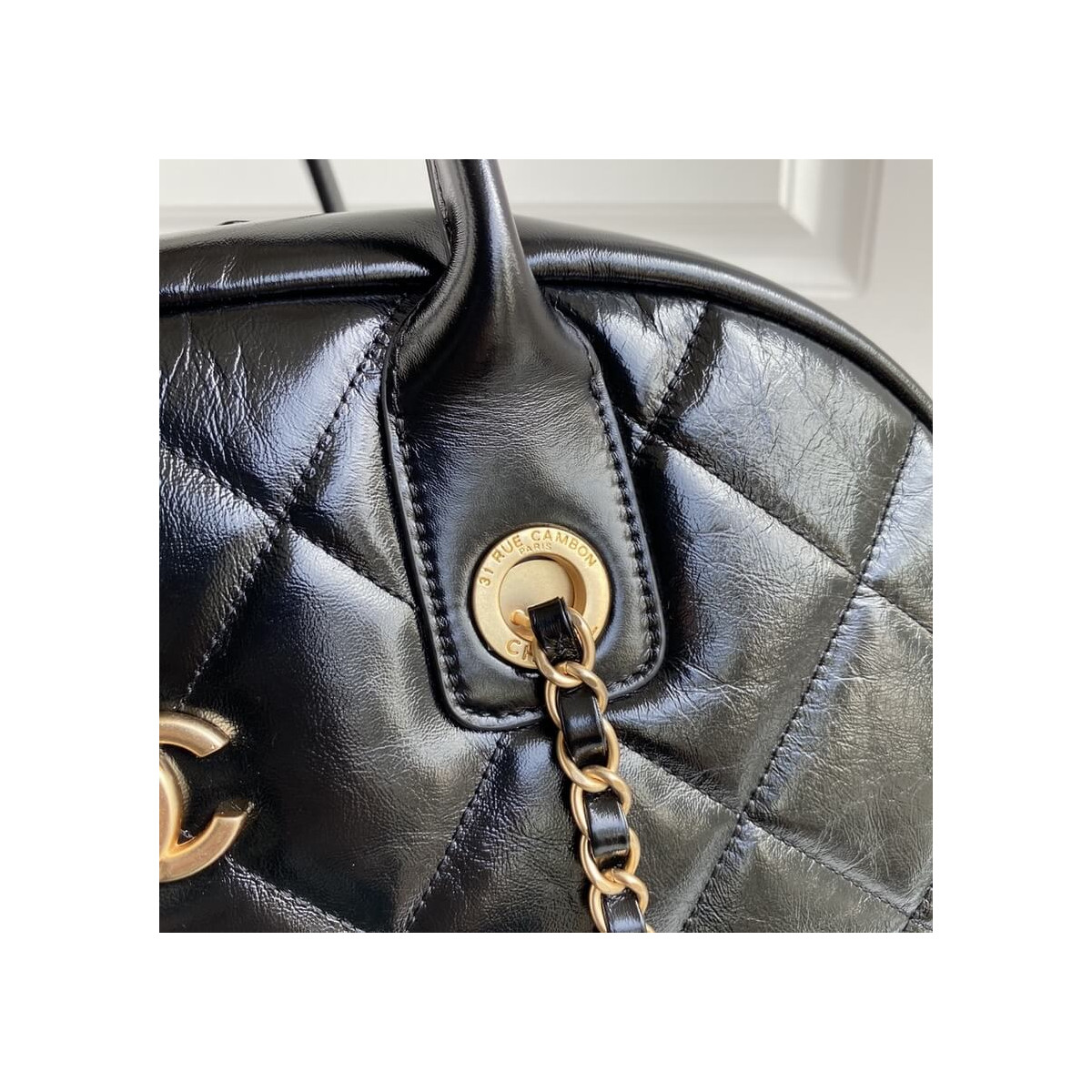 Chanel Calfskin Bowling Bag AS2223