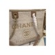 Chanel Deauville Chain Shoulder Tote 33cm Canvas Bag A66939