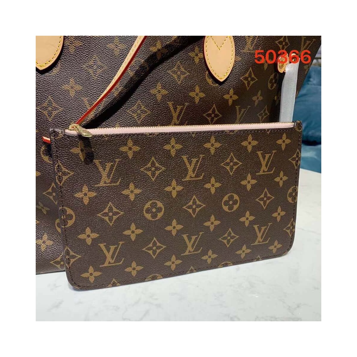 Louis Vuitton Monogram Canvas Neverfull MM M50366 Pink