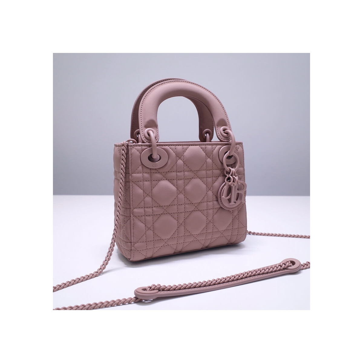 Dior Mini Lady Dior Bag in Ultramatte Cannage Calfskin M0505