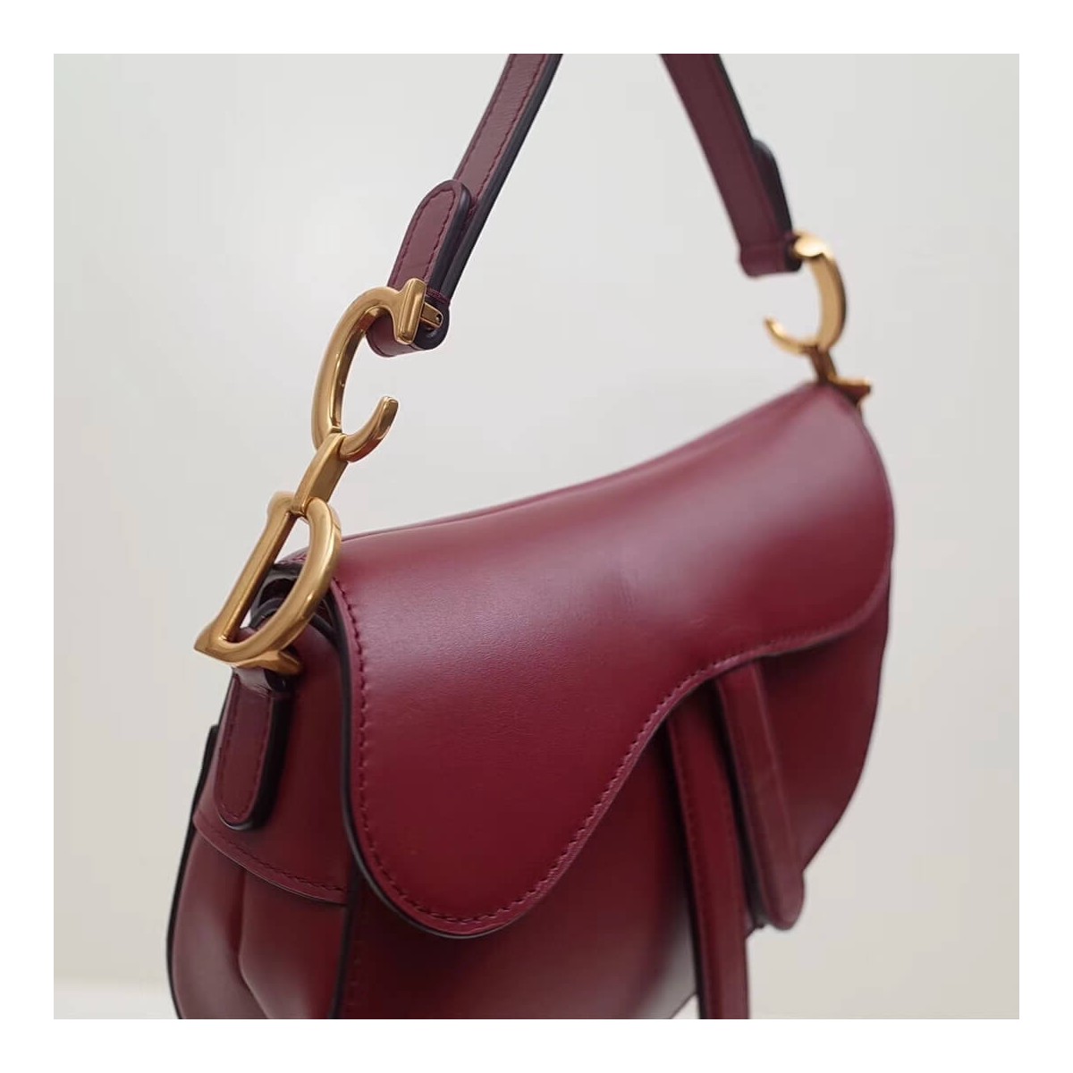 Christian Dior Smooth Calfskin Mini Saddle Bag M0447