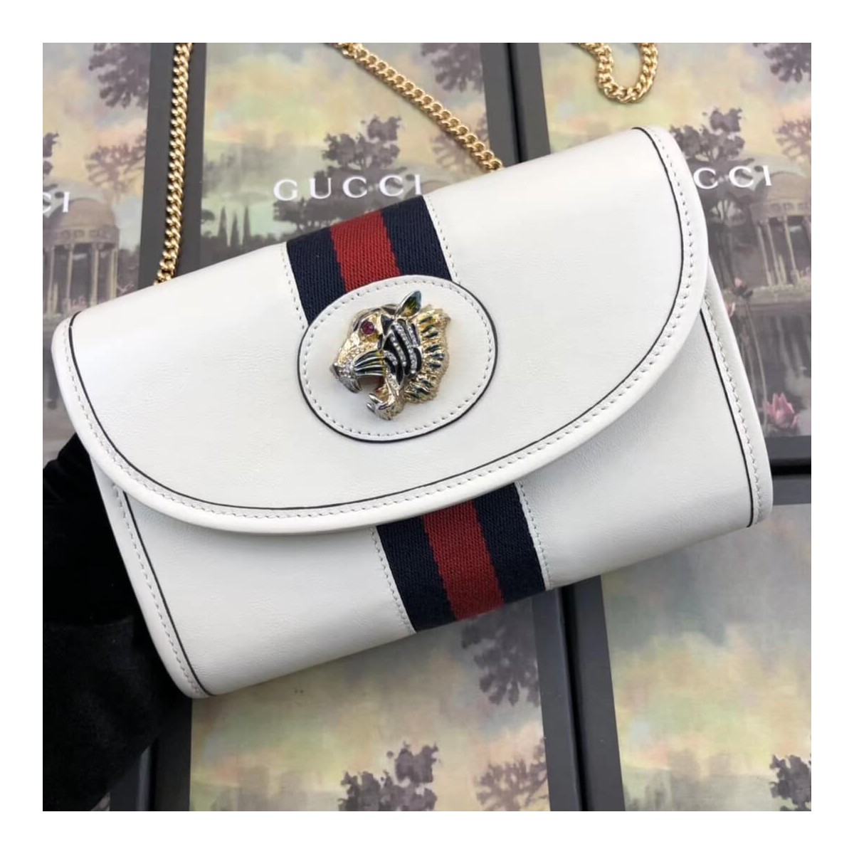 Gucci Smooth Leather Rajah Mini Bag 573797