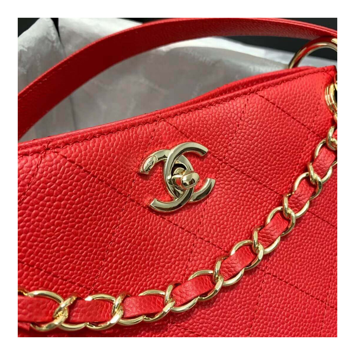 Chanel Grained Calfskin Small Hobo Bag AS1461