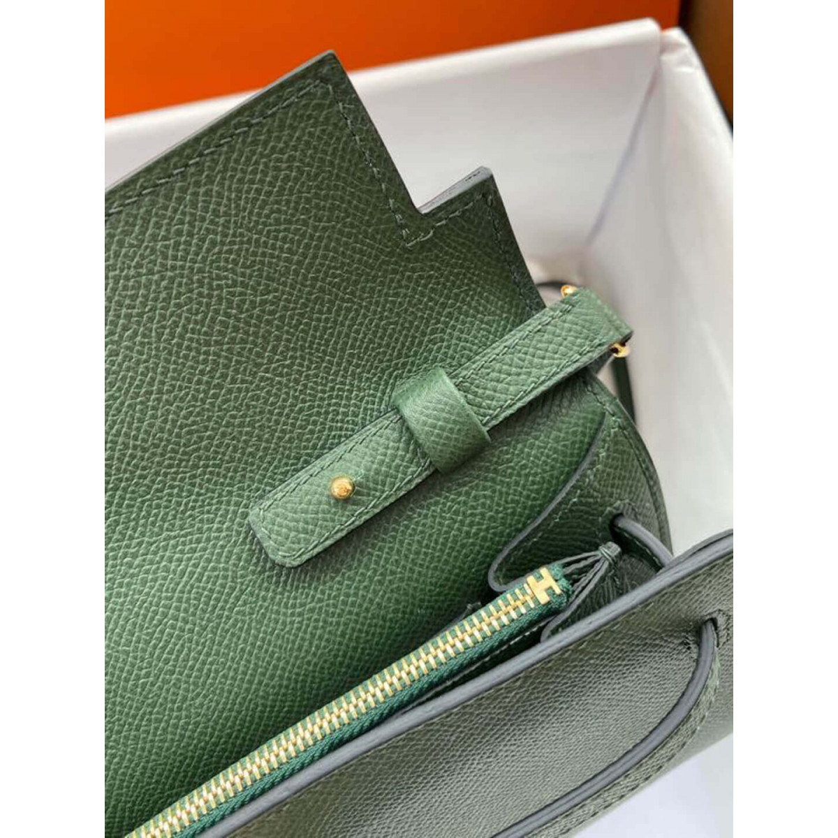 Hermes Kelly Wallet to Go Woc 499041 Army Green