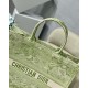 Dior Book Tote Lime Toile de Jouy Reverse Embroidery M1286