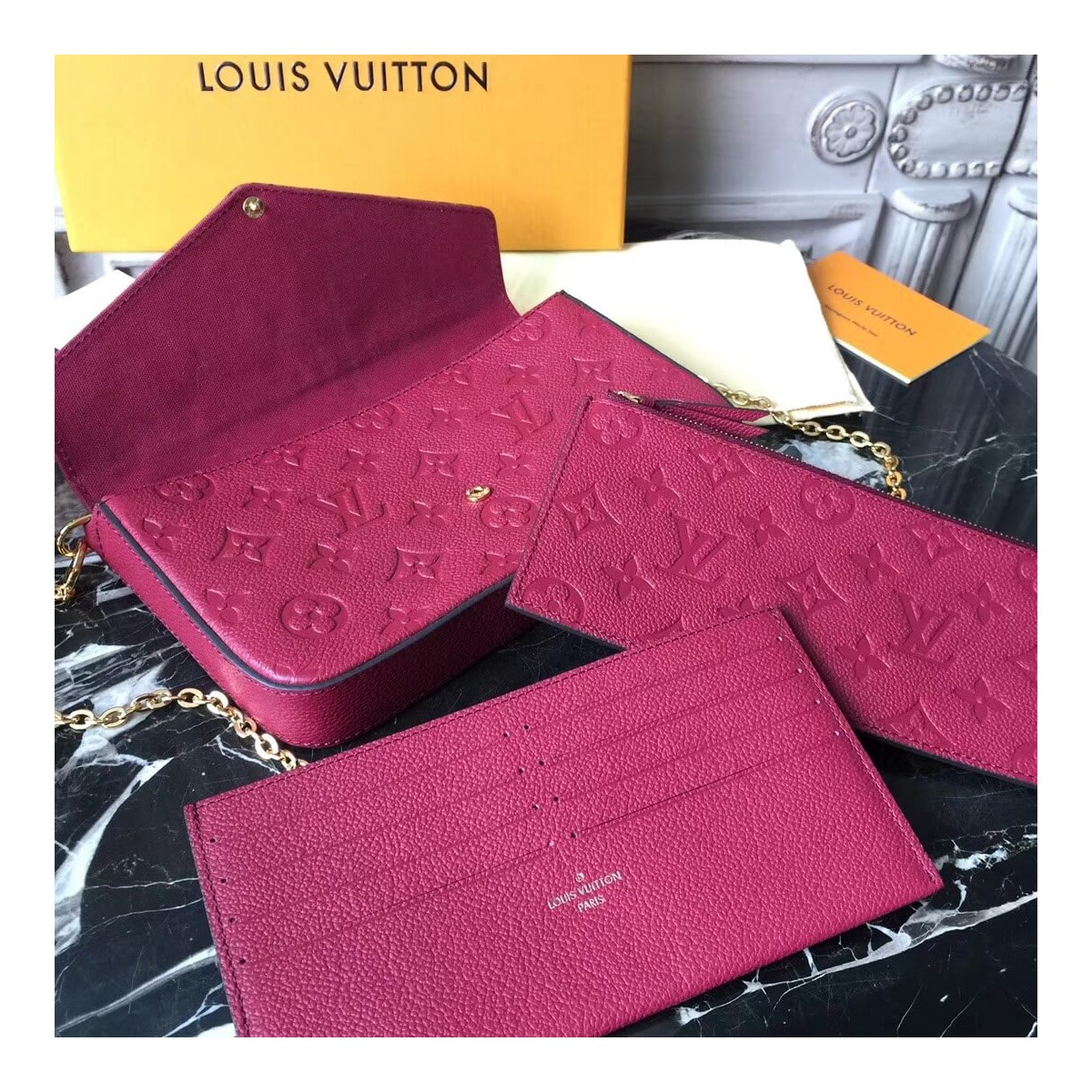 Louis Vuitton Monogram Empreinte Pochette Felicie M64064