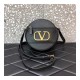 Valentino &#039;VLOGO&#039; Leather Round Crossbody Bag A0088