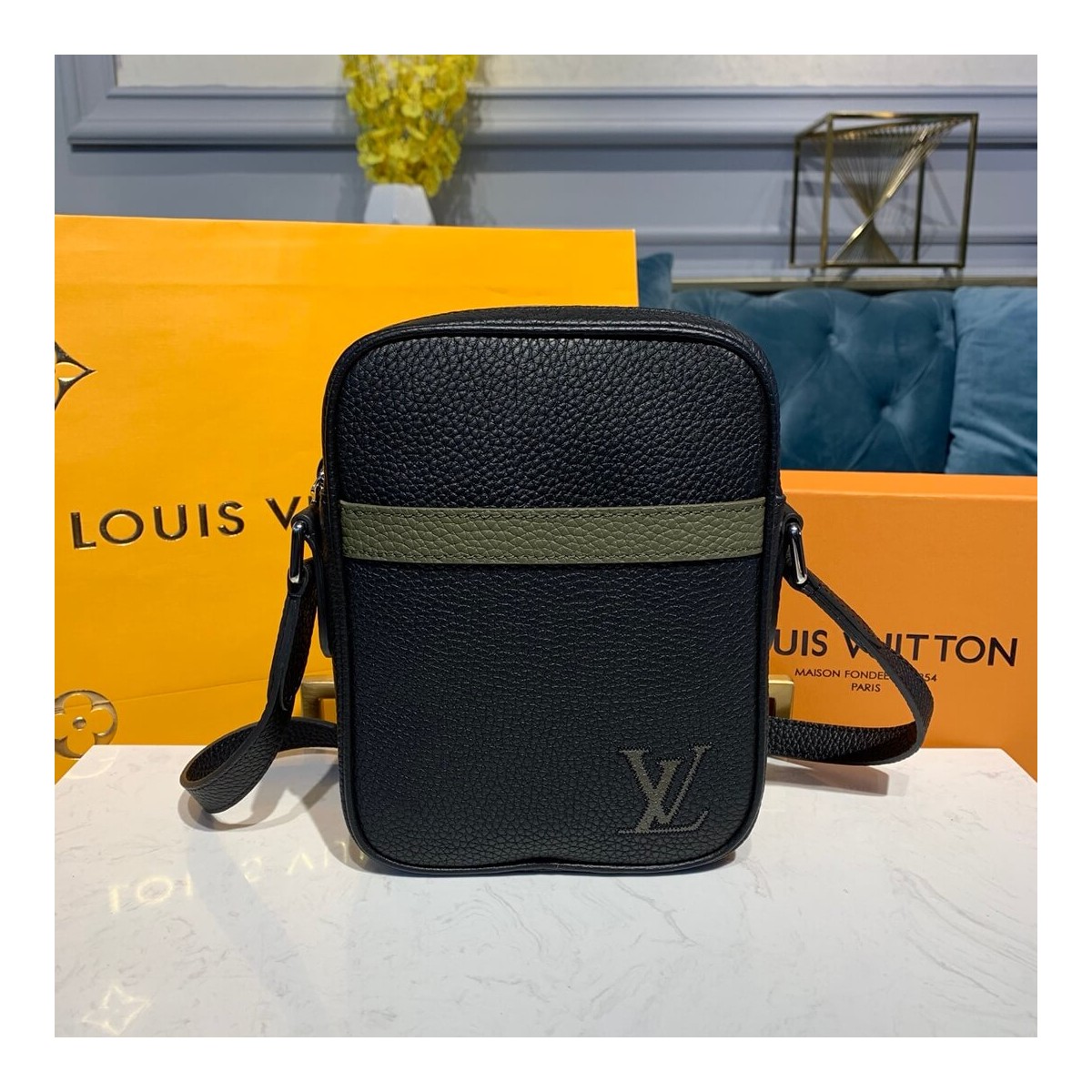 Louis Vuitton Taurillon Leather Danube Slim PM M55168