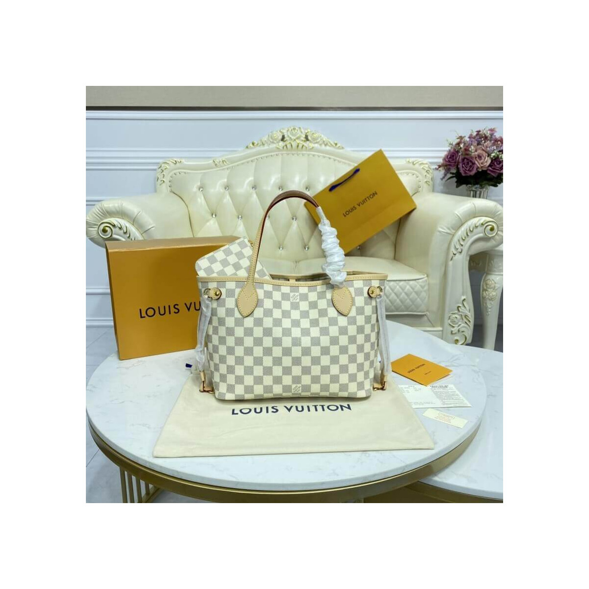 Louis Vuitton Damier Azur Neverfull PM N41362